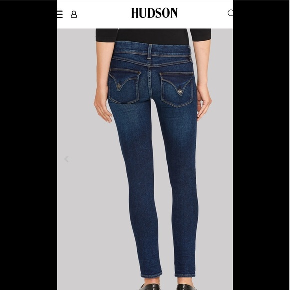 HUDSON Jeans Crop Collin Skinny Mid Rise W/Signature Button Flap 29 EUC - Picture 2 of 10